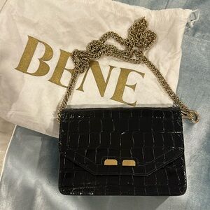 Bene - Samuel bag in black croc